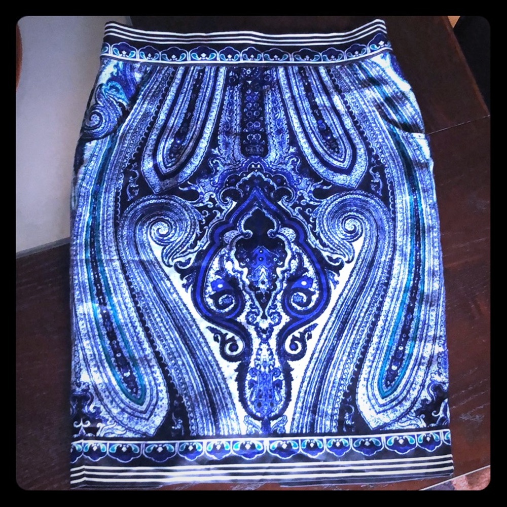 Paisley Print Skirt